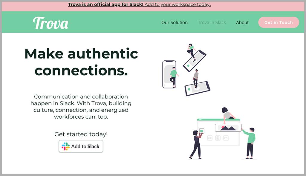 Use Trova for just-in-time learning Slack Apps for HR
