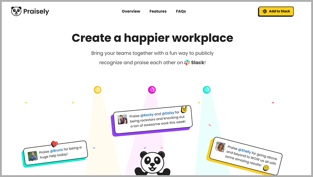 Use Praise.ly for employee appreciation and peer recognition