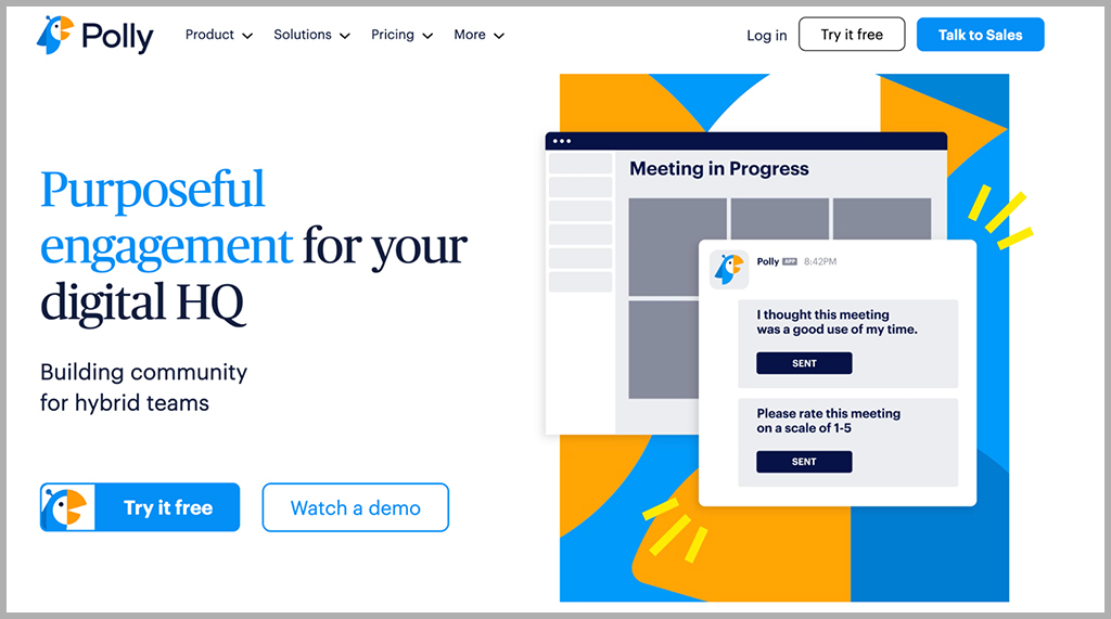 Polly for remote team engagement 
