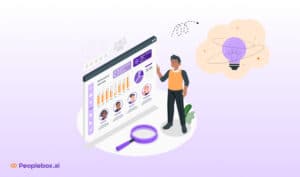 Illistration for continuous performance management software in a Stylized, fragmented portrait of a person with glasses, featuring overlapping and distorted facial elements in a surreal, abstract composition.