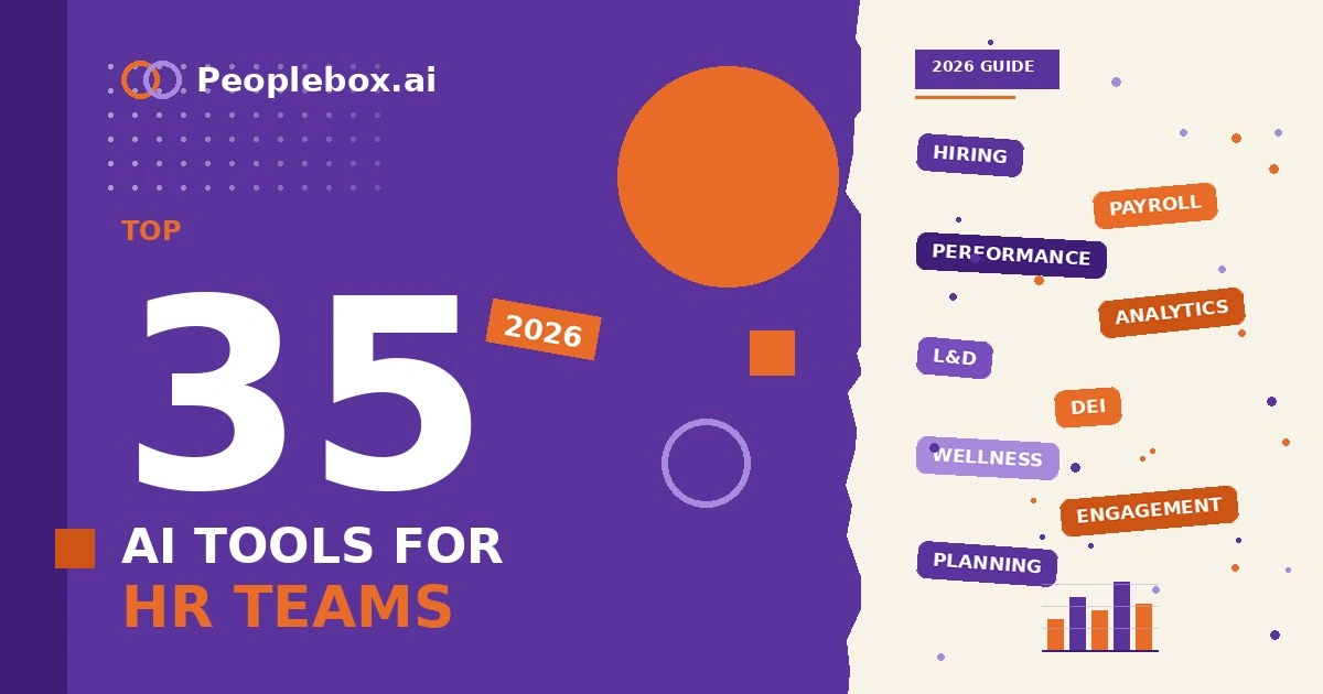 Top 35 AI tools for HR teams in 2026 across hiring, payroll, performance, analytics, DEI, and engagement: by Peoplebox.ai