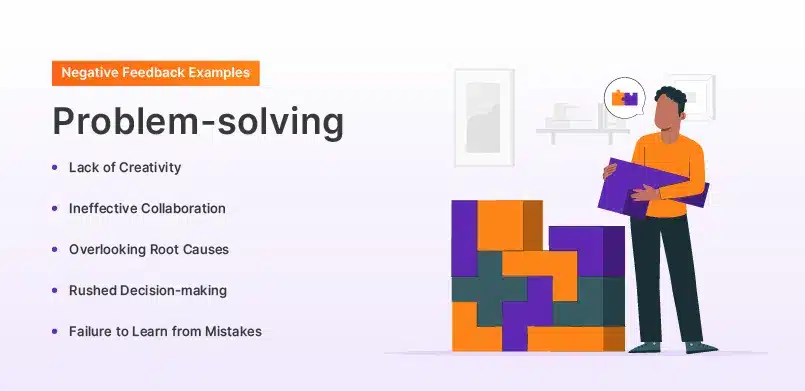 Negative Feedback Examples on Problem-solving