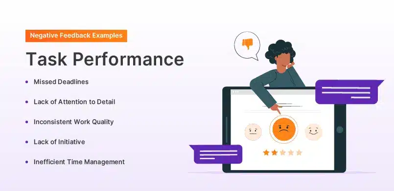 Negative Feedback Examples For Task Performance
